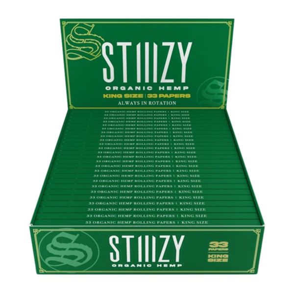 STIIIZY - Organic Hemp Rolling Papers King Size (33ct) - Display of 24 (MSRP $3.00ea)