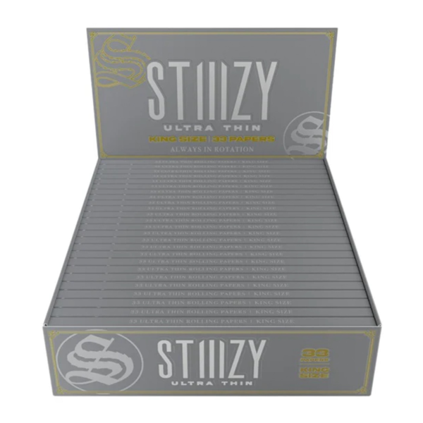 STIIIZY - Ultra Thin Rolling Papers King Size (33ct) - Display of 24 (MSRP $3.00ea)
