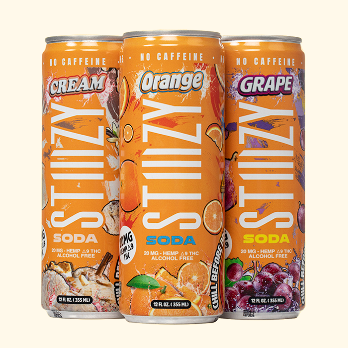 STIIIZY Hemp Derived THCA Soda - 20mg - 4 pack X 6 (24 cans)