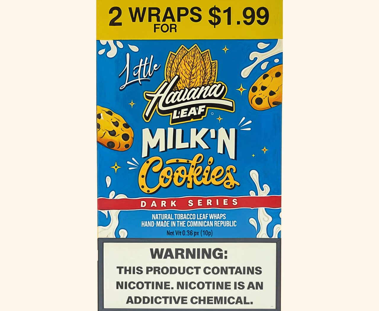 Havana Leaf - Little Tobacco Wraps (2ct) - Pre-Priced - Box of 20 (MSRP $1.99ea)
