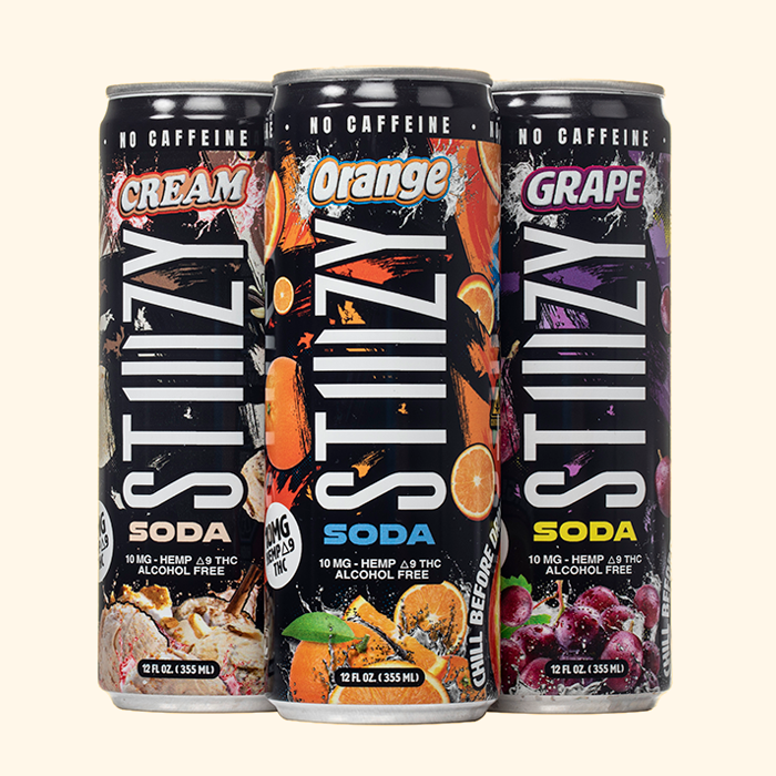 STIIIZY Hemp Derived THCA Soda - 10mg - 4 pack X 6 (24 cans)