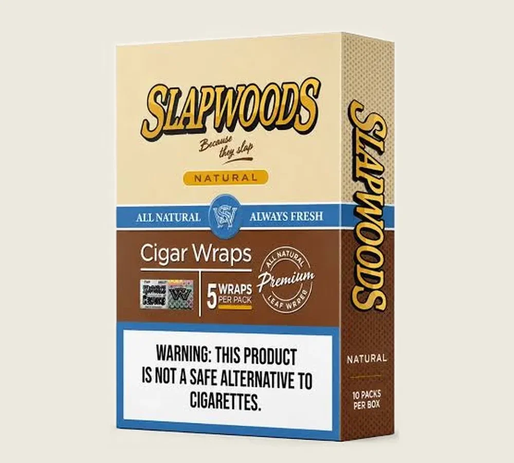 Slapwoods - Cigar Wraps (5ct) - Pre-Priced - Box of 10 (MSRP $6.99ea)