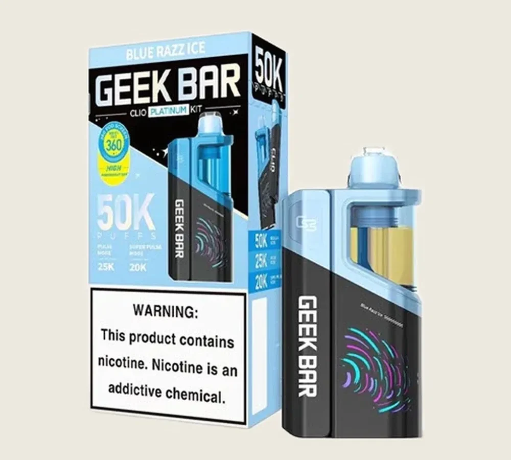 GEEK BAR CLIO PLATINUM 5% DISPOSABLE KIT (80ML) 50K PUFFS 5CT/ BOX