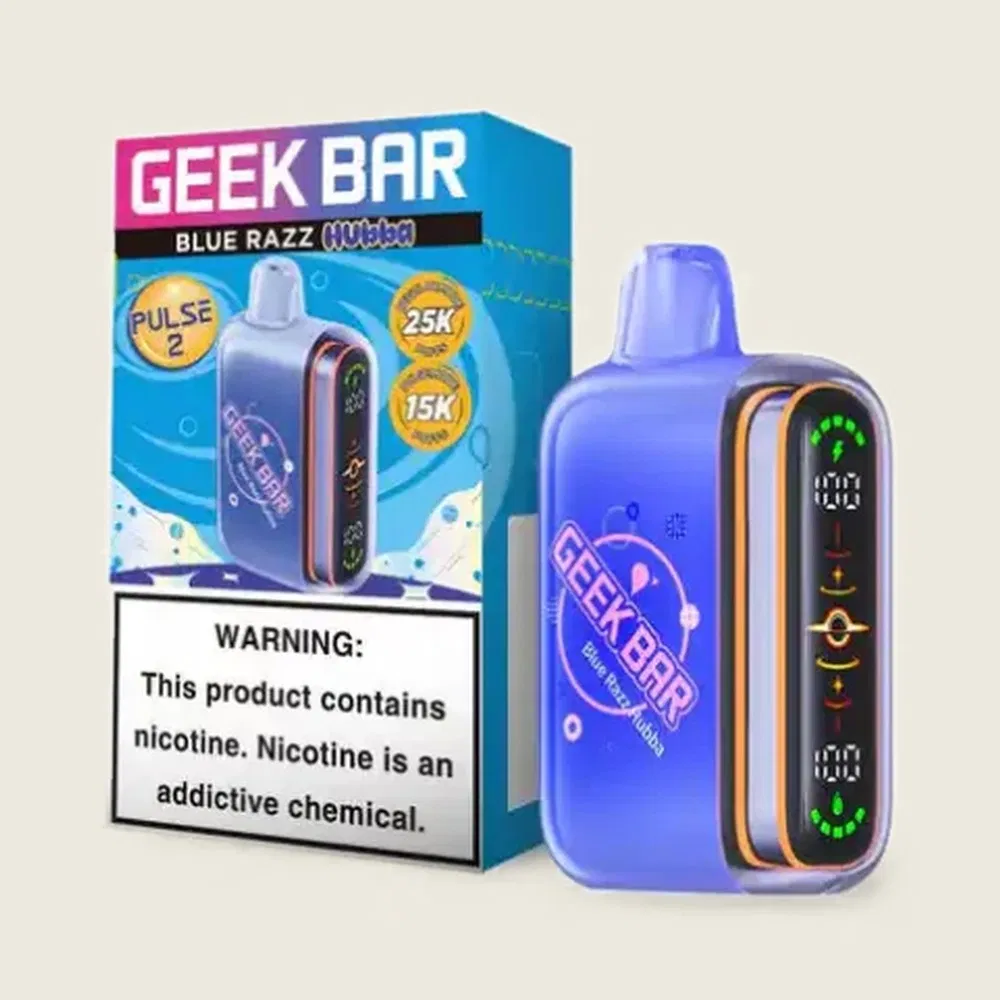 GEEK BAR PULSE 2 HUBBA EDITION 5% DISPOSABLE - REGULAR 25K | PULSE 15K PUFFS - BOX OF 5