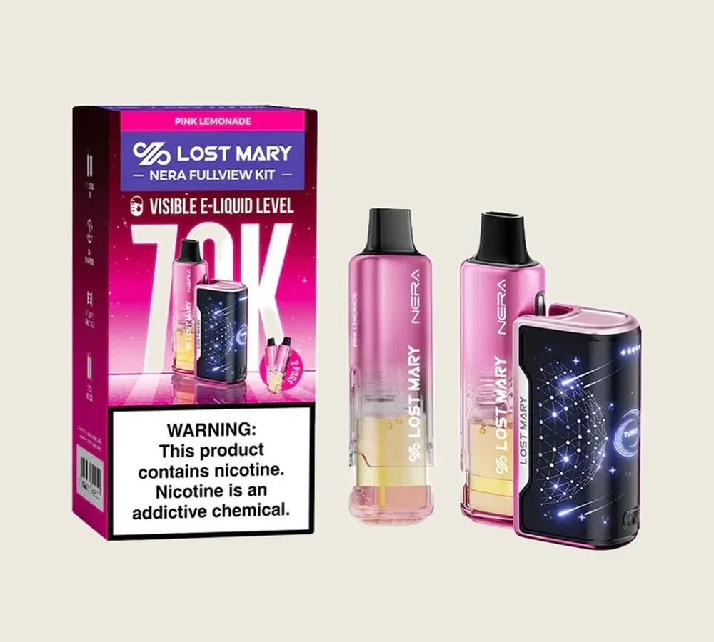 LOST MARY NERA FULLVIEW 70K 5% DISPOSABLE KIT WITH 2 REFILLABLE PODS - BOX OF 5