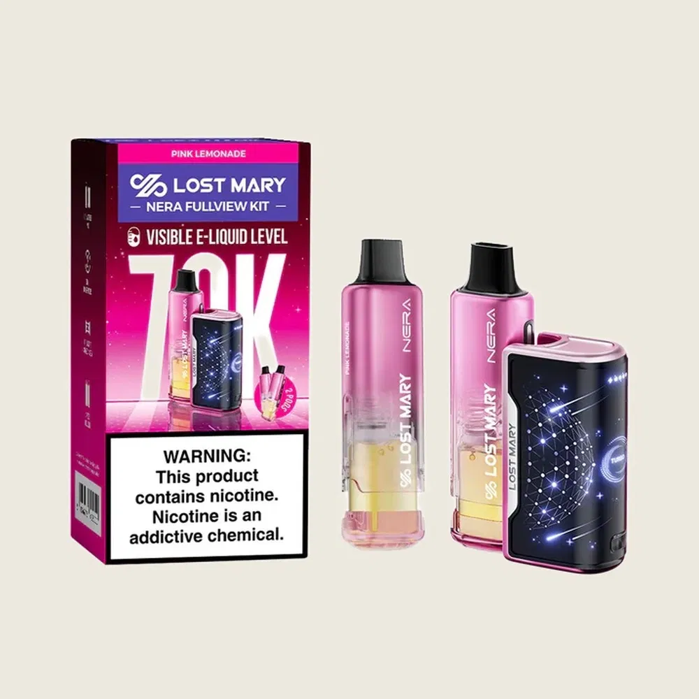 LOST MARY NERA FULLVIEW 70K 5% DISPOSABLE KIT WITH 2 REFILLABLE PODS - BOX OF 5