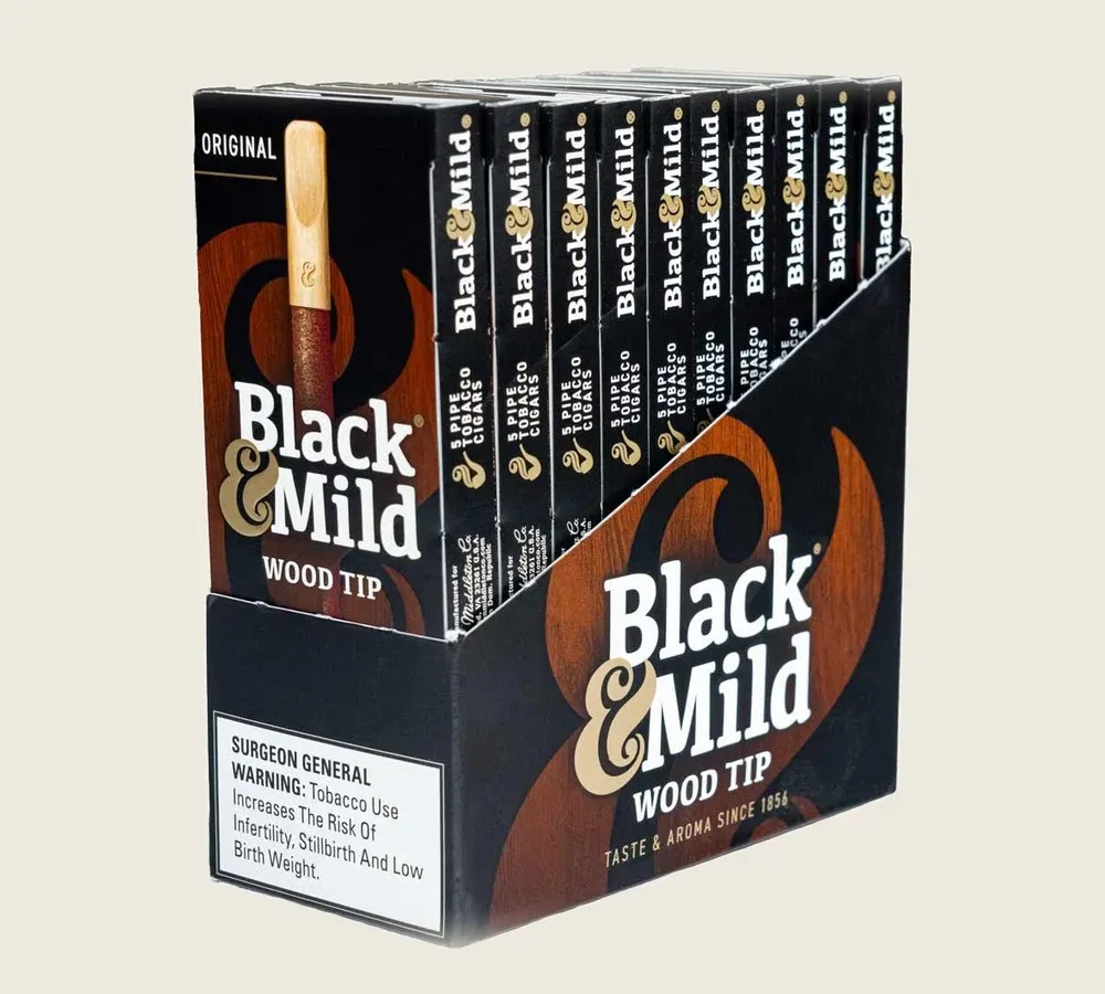 Black & Mild - Wood Tip Cigars (5pk) - Box of 10
